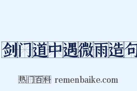 剑门道中遇微雨造句是什么意思的图片